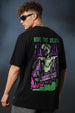 Ride The Death Black Oversized Graphic Printed T-shirt