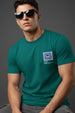 Aliens Green Regular Fit Printed T-shirt