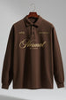 Be Veirdo Brown Oversized Full Sleeve Exclusive Polo T-shirt