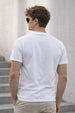 USA White Regular Fit Printed T-shirt