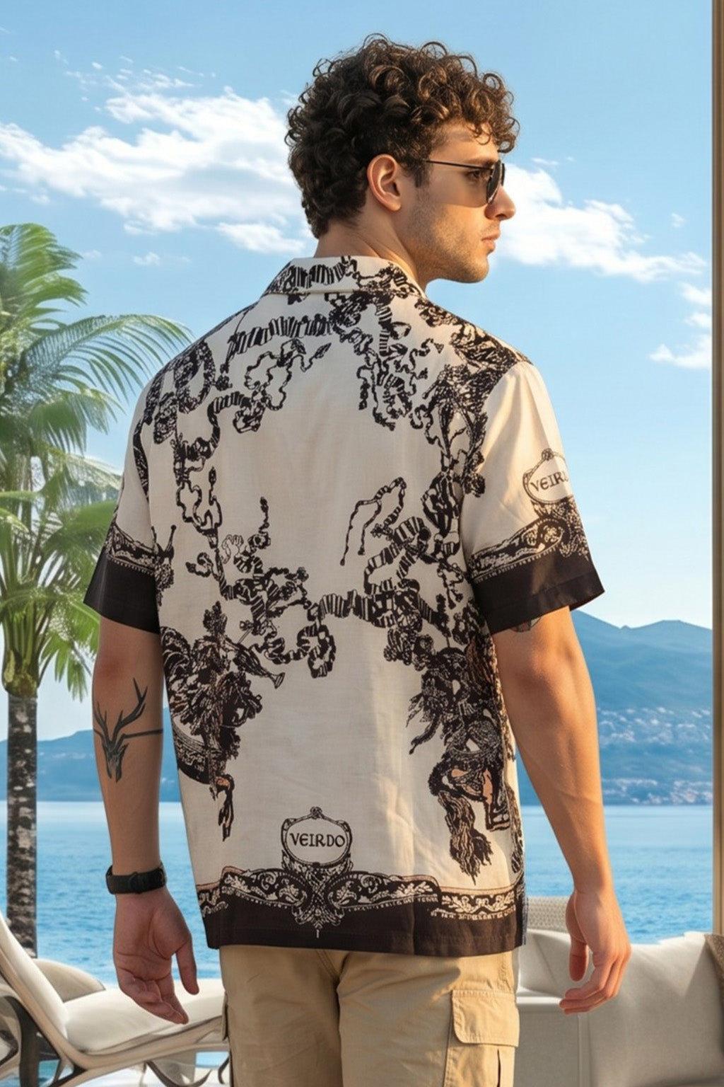 Imperial Dragon Off White All Over Print Oversized Exclusive Shirt