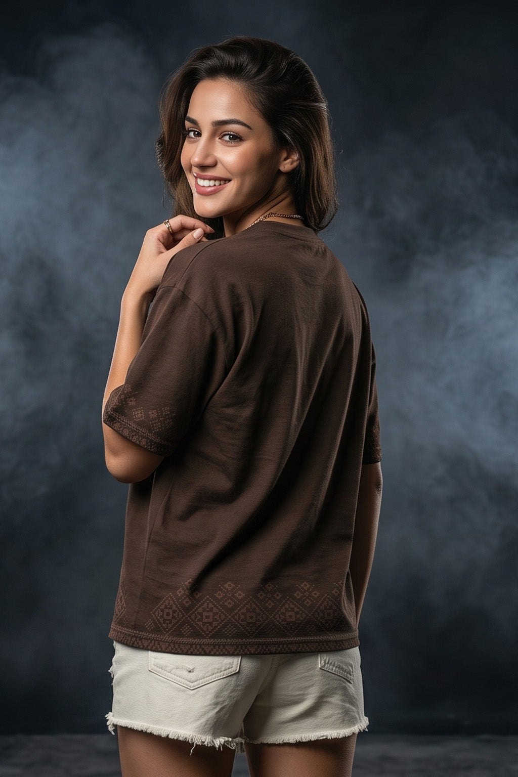 आर्य Brown Puff Printed Exclusive T-shirt Epic Collection