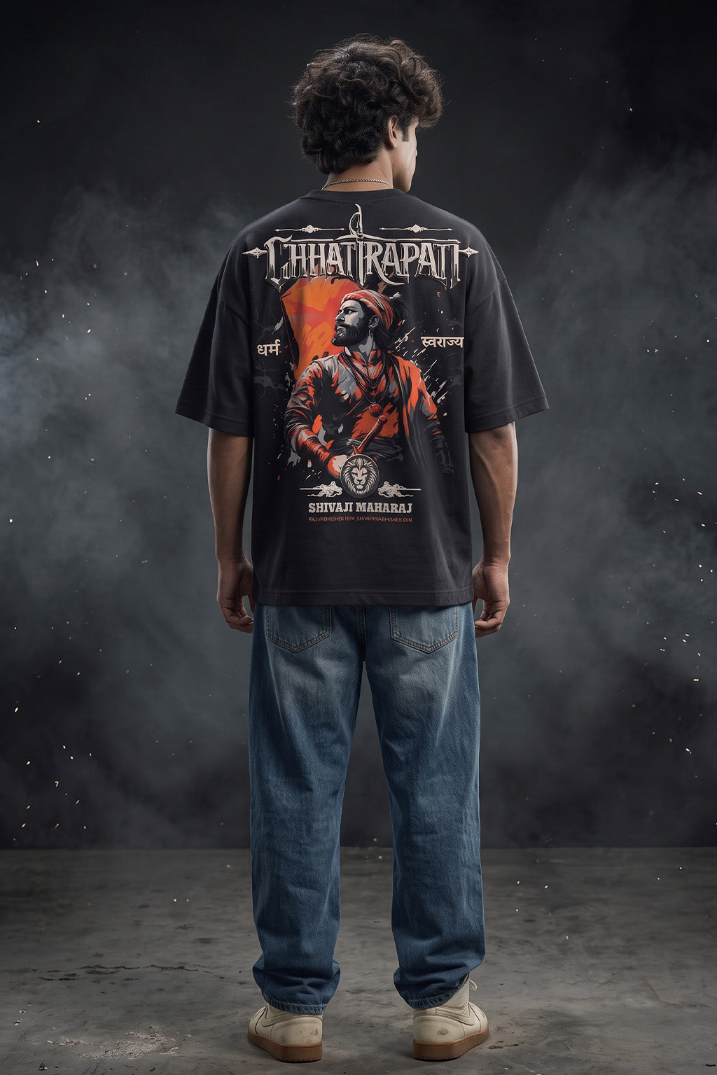 छत्रपति शिवाजी महाराज Black Puff Printed Exclusive T-shirt Epic Collection