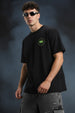 Stand Out Black Oversized Back Graphic Printed T-shirt