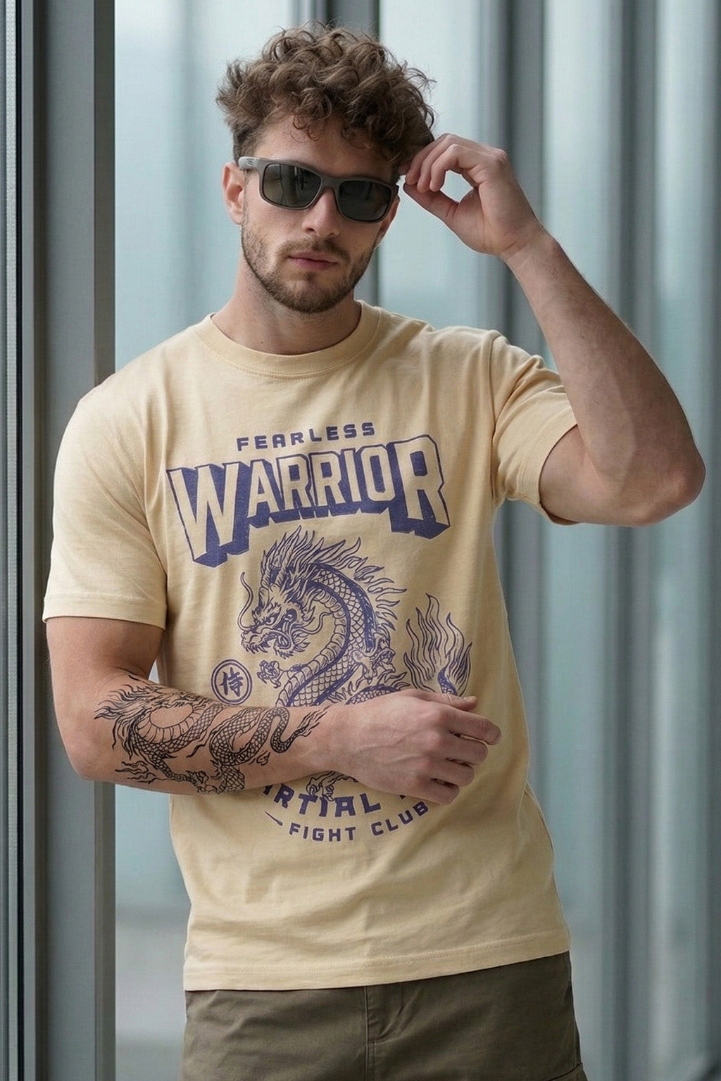 Warrior Swanwhite Regular Fit Printed T-shirt