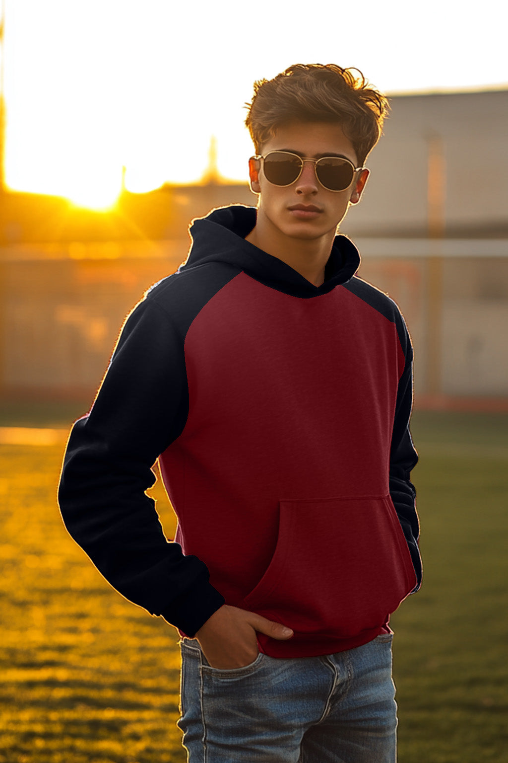 Everyday Maroon Vibes: Kangaroo Pocket Hoodie