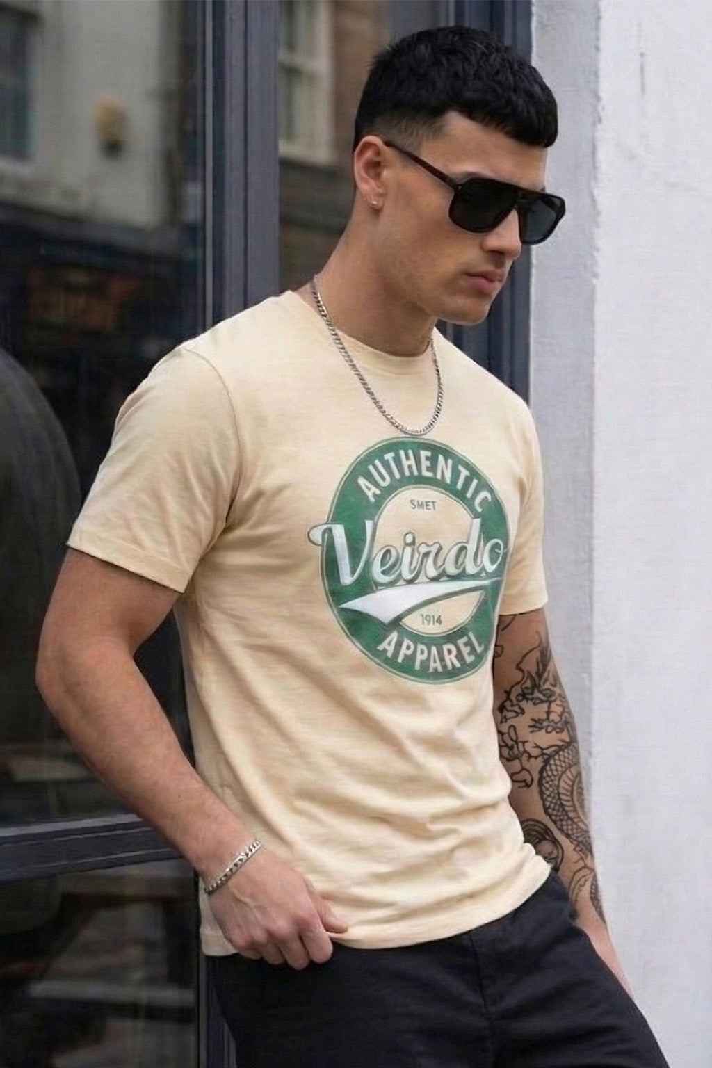 Veirdo Authentic Swanwhite Regular Fit Printed T-shirt