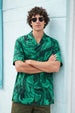 Abstract Green All Over Print Oversized Exclusive Shirt