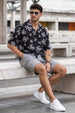 Crimson Petal Black All Over Printed Oversized Exclusive Shirt