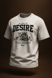 Desire White Regular Fit Printed T-shirt