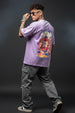 Believe Yourself Lilac Oversized Graphic Printed T-shirt
