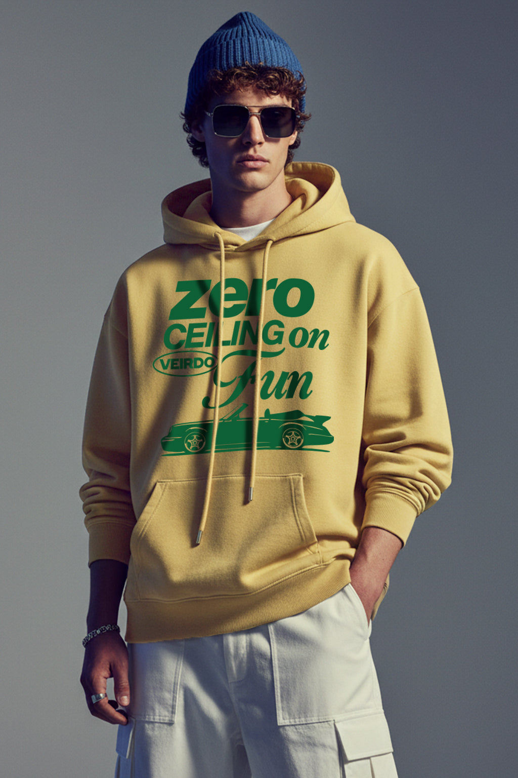 Zero Fun Soyabean Oversized Printed Hoodie