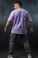 Game Over Lilac Oversized Printed T-shirt