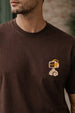 Hello Brown Regular Fit Printed T-shirt
