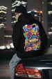 Doodle Black Back Graphic Printed Regular Fit Hoodie