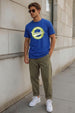 Veirdo Authentic Royal Blue Regular Fit Printed T-shirt