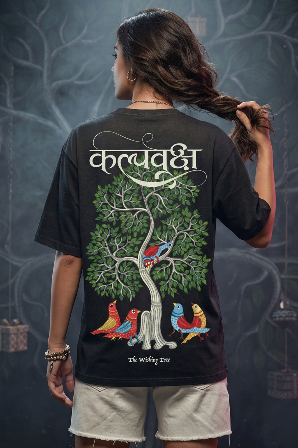 कल्पवृक्ष Black Printed Exclusive T-shirt Epic Collection
