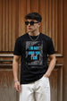 Who You Think Black Regular Fit Printed T-shirt