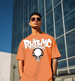 RHYTHMIC Orange Oversized Typographic Front Printed Tshirt