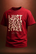 Need Some Space Red Regular Fit Printed T-shirt
