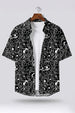 Abstract Maze Black All Over Print Oversized Exclusive Shirt