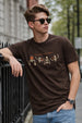Till Death Brown Regular Fit Printed T-shirt
