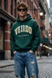 Veirdo Original Green Front Oversized Graphic Printed Hoodie