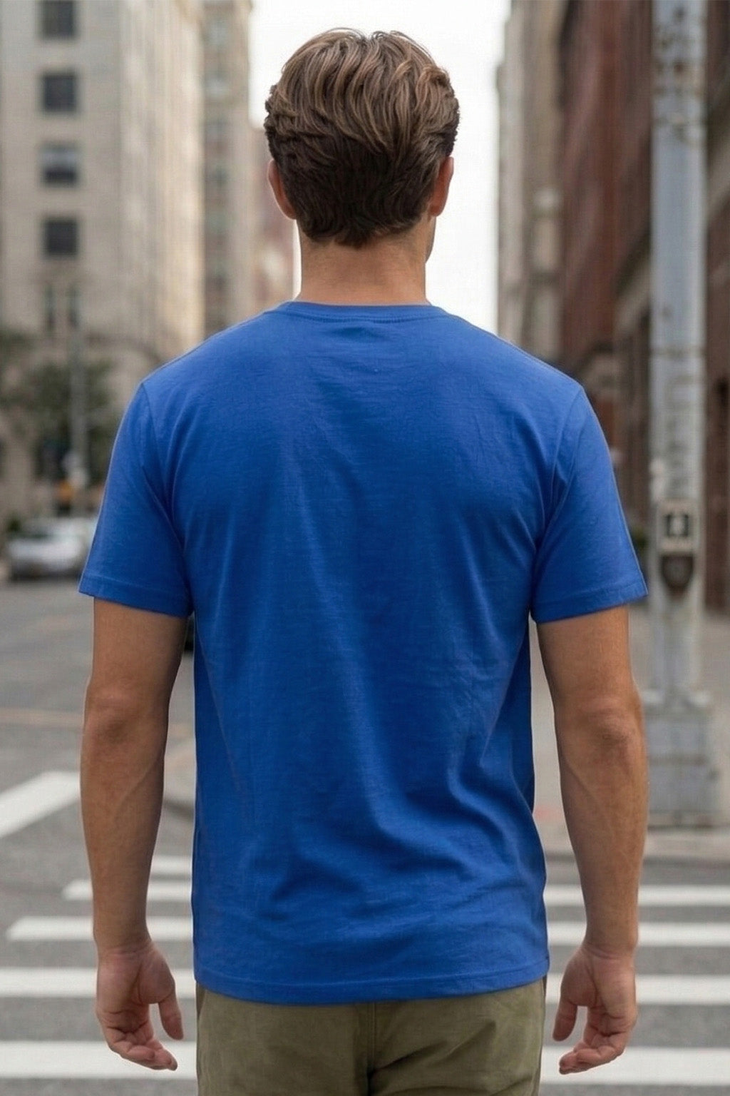 Veirdo Authentic Royal Blue Regular Fit Printed T-shirt