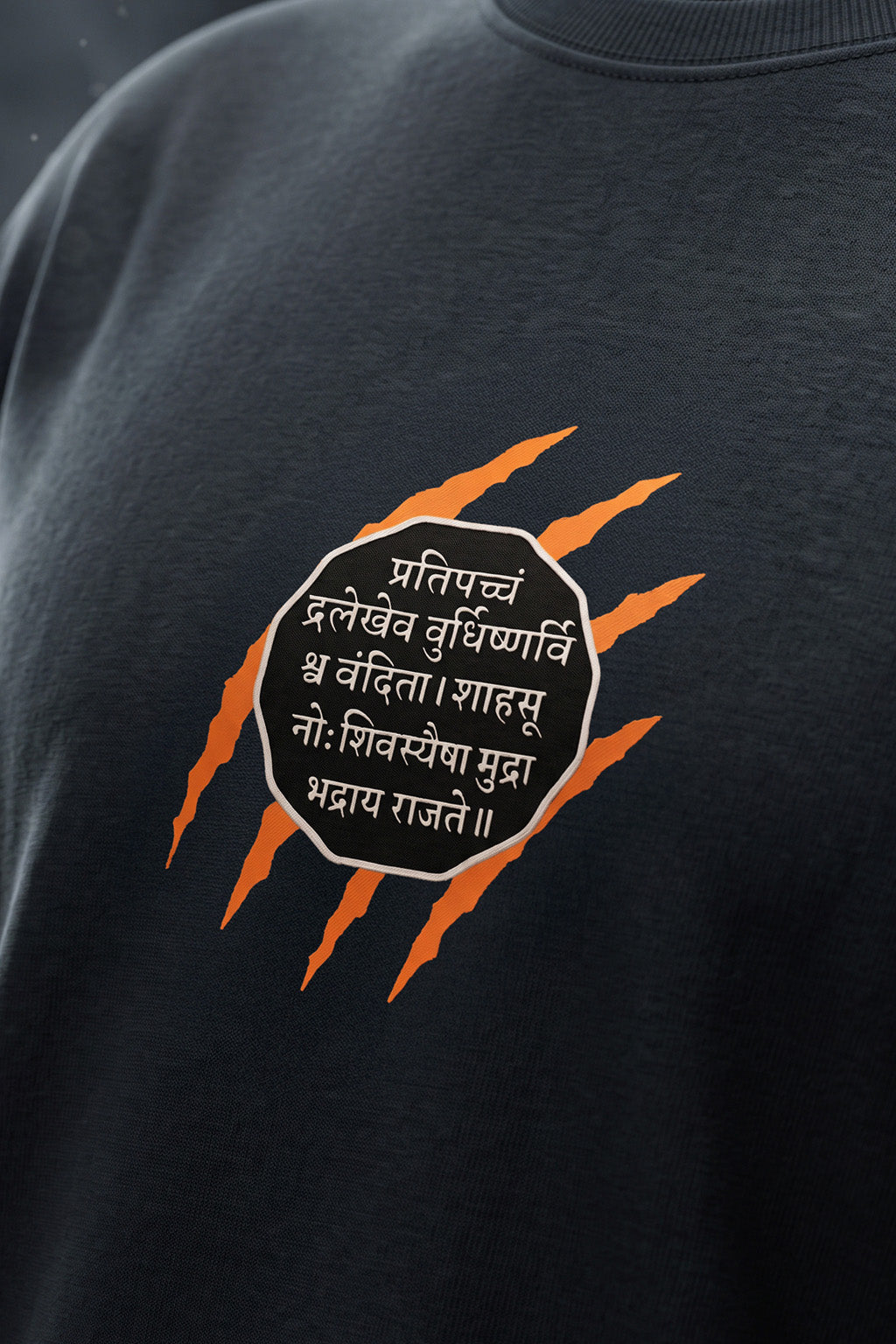 छत्रपति शिवाजी महाराज Black Puff Printed Exclusive T-shirt Epic Collection