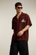Stronger Brown Oversized Printed Exclusive Shirt