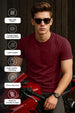 Maroon Plain Regular Fit Tshirt