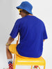 Royal Blue Solid Oversized Boys T-shirt