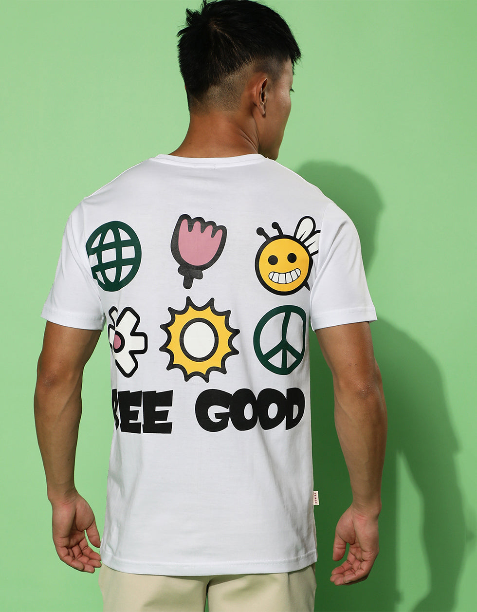 Be Good Regular Fit White T-Shirt Veirdo