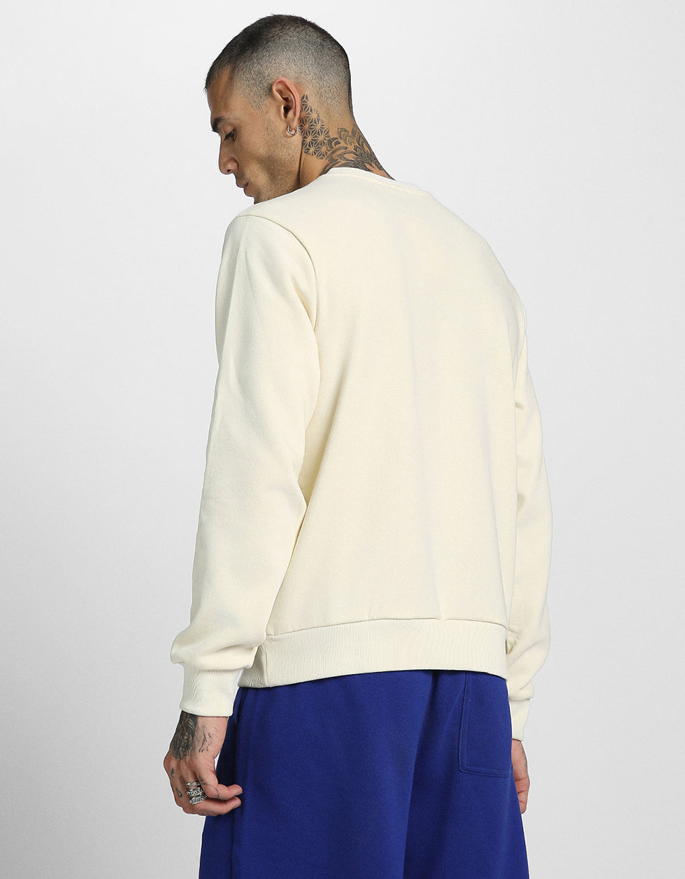 Beige Full Sleeve Men's Printed Sweatshirt Veirdo
