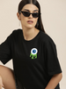 Black Eye Oversized Women's Printed T-Shirt Veirdo