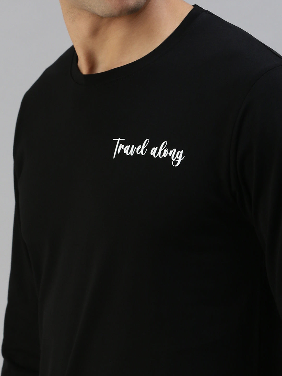 Black Full Sleeve Printed T-Shirt Veirdo