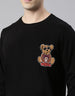 Black Full Sleeve Printed Teddy T-Shirt Veirdo