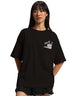 Black 'Swag' Pocket Print Women's Oversize Tee Veirdo