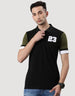 Black sporty polo T-shirt Veirdo