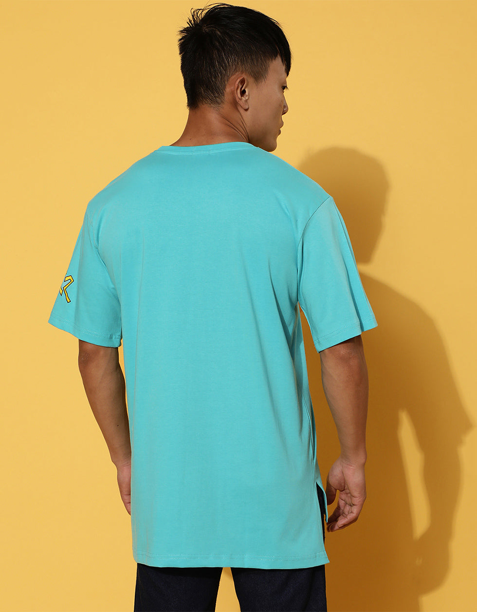 Casual Blue Radiance Oversized T-shirt Veirdo