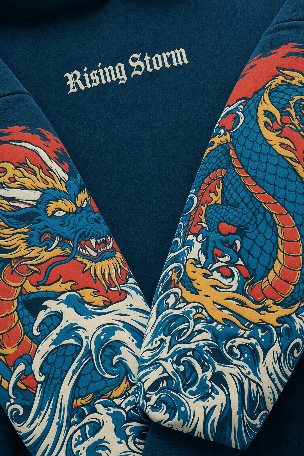 Dragon Blue Oversized Printed Exclusive Hoodie