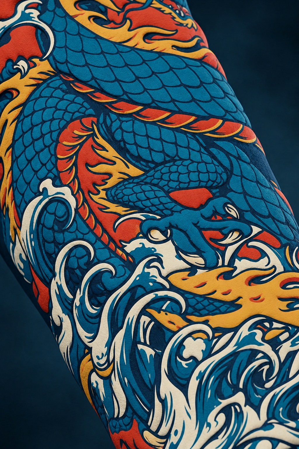 Dragon Blue Oversized Printed Exclusive Hoodie