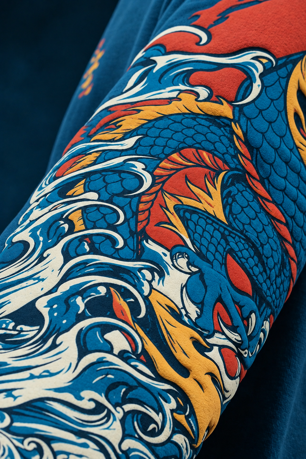 Dragon Blue Oversized Printed Exclusive Hoodie