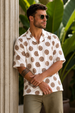 Brwon Lunar Circle All Over Printed Oversized Exclusive Shirt