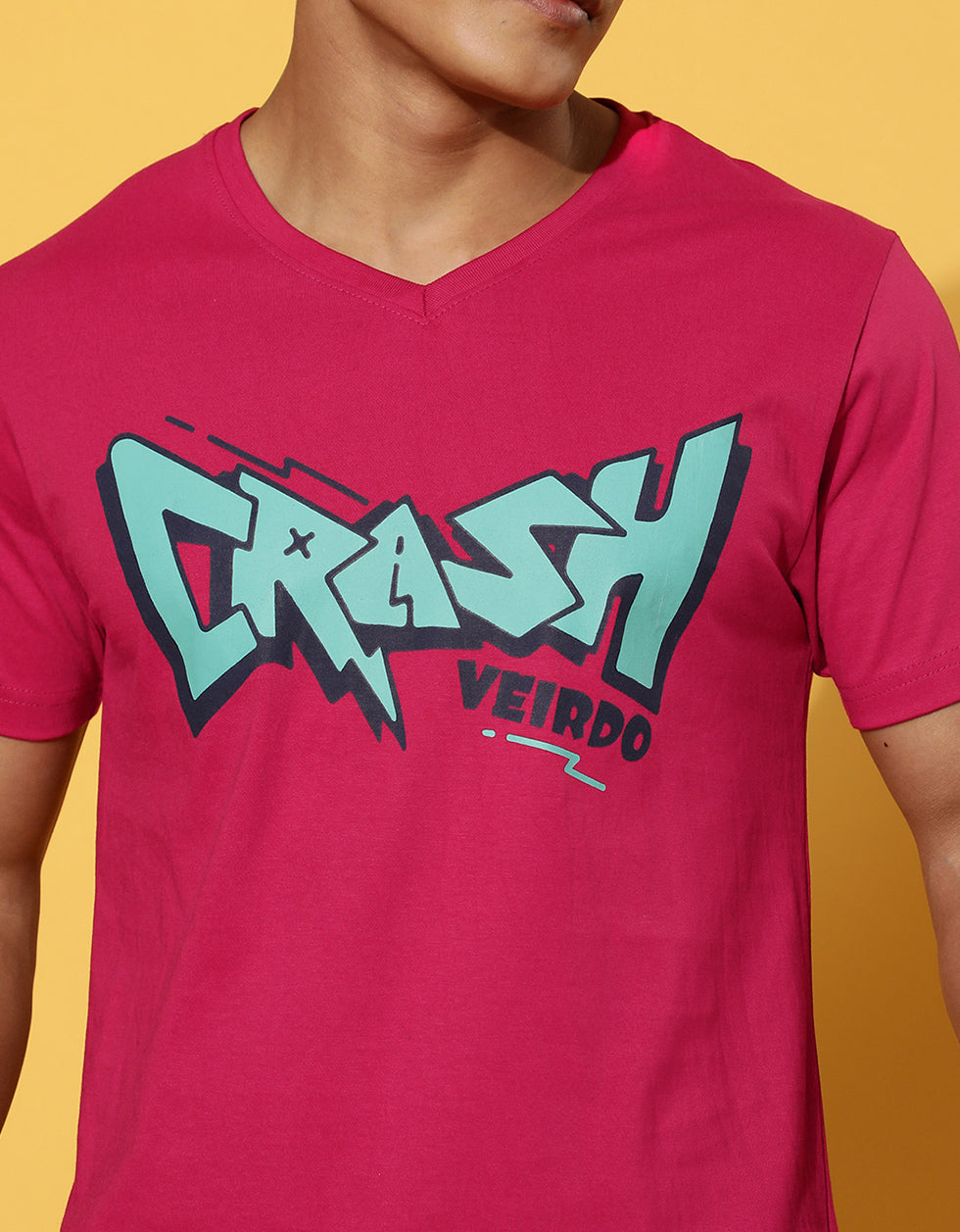 Crash Viva Magenta Printed T-Shirt Veirdo