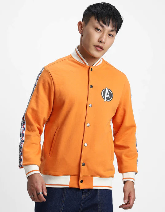 Varsity Jacket (Kitty) - Orange & White