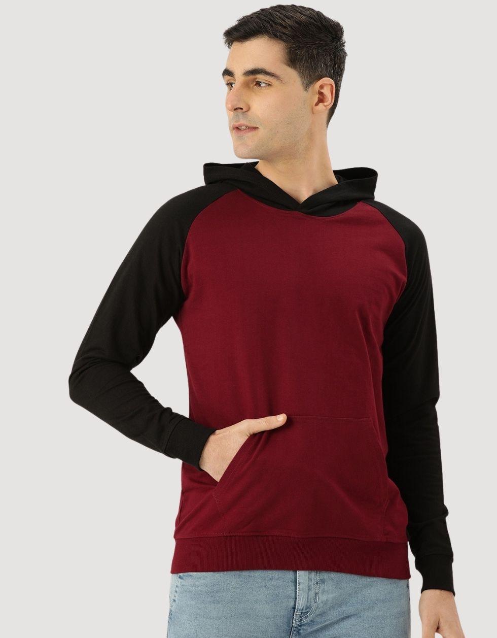 Everyday Maroon Vibes: Kangaroo Pocket Pullover Sweatshirt Veirdo