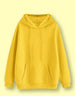 Everyday Mustard Elegance: Men's Solid Fleece Pullover Veirdo