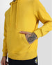 Everyday Mustard Elegance: Men's Solid Fleece Pullover Veirdo