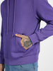 Everyday Purple Elegance: Men's Solid Fleece Pullover Veirdo